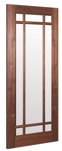 NM5G Glazed Walnut Door