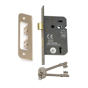 2.5" Square 3 Lever Mortice Sash Lock