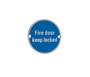 Fire Door Keep Locked Door Sign