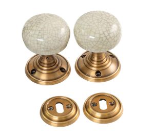 Portroe Full Door Hardware Brass Set